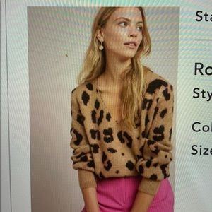 En Elly for Anthropologie leopard sweater- small